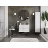 Mexen Rivel meuble de salle de bains 80 cm avec lavabo Vela, 2 tiroirs, rainuré, blanc mat - 91A20-08047-2-BFF01-W23M01