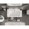 Mexen Rivel meuble de salle de bains 80 cm avec lavabo Vela, 2 tiroirs, rainuré, blanc mat - 91A20-08047-2-BFF01-W23M01