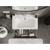 Mexen Rivel armoire de salle de bains 80 cm avec lavabo Vela, 2 tiroirs, rainurée, graphite mat/blanc mat -