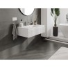 Mexen Rivel meuble de salle de bain 90 cm avec lavabo Otis, 1 tiroir, rainuré, blanc mat - 91A20-09023-1-BF01-W18M01