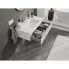 Mexen Rivel meuble de salle de bain 90 cm avec lavabo Otis, 1 tiroir, rainuré, blanc mat - 91A20-09023-1-BF01-W18M01