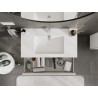 Mexen Rivel meuble de salle de bain 90 cm avec lavabo Otis, 1 tiroir, rainuré, blanc mat - 91A20-09023-1-BF01-W18M01