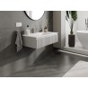 Mexen Rivel armoire de salle de bain 90 cm avec lavabo Otis, 1 tiroir, rainurée, gris mat/blanc mat - 91A20-09023-1-BF62-W18M01