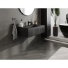 Mexen Rivel armoire de salle de bain 90 cm avec lavabo Otis, 1 tiroir, rainuré, noir mat - 91A20-09023-1-BF71-W18M71