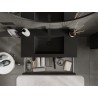 Mexen Rivel armoire de salle de bain 90 cm avec lavabo Otis, 1 tiroir, rainuré, noir mat - 91A20-09023-1-BF71-W18M71