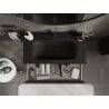 Mexen Rivel meuble de salle de bains 90 cm avec lavabo Vela, 1 tiroir, rainuré, noir mat - 91A20-09023-1-BF71-W23M71