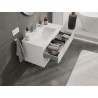 Mexen Rivel meuble de salle de bain 90 cm avec lavabo Otis, 2 tiroirs, rainuré, blanc mat - 91A20-09047-2-BFF01-W18M01