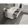 Mexen Rivel armoire de salle de bain 90 cm avec lavabo Vela, 2 tiroirs, rainurée, blanc mat - 91A20-09047-2-BFF01-W23M01