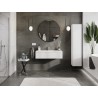 Mexen Rivel meuble de salle de bain 100 cm avec lavabo Otis, 1 tiroir, rainuré, blanc mat - 91A20-10023-1-BF01-W18M01