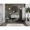 Mexen Rivel armoire de salle de bain 100 cm avec lavabo Otis, 1 tiroir, rainuré, gris mat/blanc mat - 91A20-10023-1-BF62-W18M01