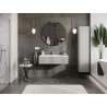 Mexen Rivel meuble de salle de bains 100 cm avec lavabo Otis, 1 tiroir, rainuré, gris mat/blanc mat - 91A20-10023-1-BF62-W18M01
