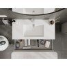 Mexen Rivel meuble de salle de bains 100 cm avec lavabo Otis, 1 tiroir, rainuré, gris mat/blanc mat - 91A20-10023-1-BF62-W18M01