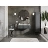 Mexen Rivel meuble de salle de bains 100 cm avec lavabo Otis, 1 tiroir, rainuré, graphite mat/blanc mat