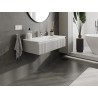 Mexen Rivel meuble de salle de bains 100 cm avec lavabo Vela, 1 tiroir, rainuré, gris mat/blanc mat - 91A20-10023-1-BF62-W23M01