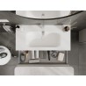 Mexen Rivel meuble de salle de bains 100 cm avec lavabo Vela, 1 tiroir, rainuré, gris mat/blanc mat - 91A20-10023-1-BF62-W23M01