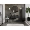 Mexen Rivel meuble de salle de bain 100 cm avec lavabo Vela, 1 tiroir, rainuré, noir mat - 91A20-10023-1-BF71-W23M71