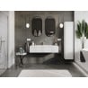 Mexen Rivel meuble de salle de bain 120 cm avec lavabo Otis, 1 tiroir, rainuré, blanc mat - 91A20-12023-1-BF01-W18M01