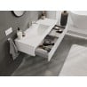 Mexen Rivel meuble de salle de bain 120 cm avec lavabo Otis, 1 tiroir, rainuré, blanc mat - 91A20-12023-1-BF01-W18M01