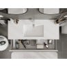 Mexen Rivel meuble de salle de bain 120 cm avec lavabo Otis, 1 tiroir, rainuré, blanc mat - 91A20-12023-1-BF01-W18M01