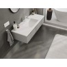 Mexen Rivel armoire de salle de bains 120 cm avec lavabo Otis, 1 tiroir, rainuré, gris mat/blanc mat