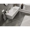 Mexen Rivel meuble de salle de bain 120 cm avec lavabo Otis, 1 tiroir, rainuré, gris mat/blanc mat - 91A20-12023-1-BF62-W18M01