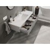 Mexen Rivel meuble de salle de bain 120 cm avec lavabo Otis, 1 tiroir, rainuré, gris mat/blanc mat - 91A20-12023-1-BF62-W18M01