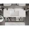 Mexen Rivel meuble de salle de bain 120 cm avec lavabo Otis, 1 tiroir, rainuré, gris mat/blanc mat - 91A20-12023-1-BF62-W18M01