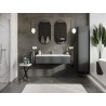 Mexen Rivel armoire de salle de bain 120 cm avec lavabo Otis, 1 tiroir, rainurée, graphite mat/blanc mat -
