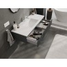Mexen Rivel armoire de salle de bain 120 cm avec lavabo Otis, 1 tiroir, rainurée, graphite mat/blanc mat -