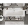 Mexen Rivel armoire de salle de bain 120 cm avec lavabo Vela, 1 tiroir, rainurée, blanc mat - 91A20-12023-1-BF01-W23M01