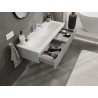 Mexen Rivel armoire de salle de bain 120 cm avec lavabo Vela, 1 tiroir, rainurée, gris mat/blanc mat