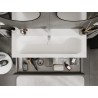 Mexen Rivel meuble de salle de bain 120 cm avec lavabo Vela, 1 tiroir, nervuré, graphite mat/blanc mat -
