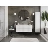 Mexen Rivel meuble de salle de bain 120 cm avec lavabo Otis, 2 tiroirs, rainuré, blanc mat - 91A20-12047-2-BFF01-W18M01