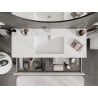 Mexen Rivel meuble de salle de bain 120 cm avec lavabo Otis, 2 tiroirs, rainuré, blanc mat - 91A20-12047-2-BFF01-W18M01