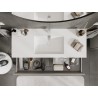 Mexen Rivel meuble de salle de bain 120 cm avec lavabo Otis, 2 tiroirs, rainuré, gris mat/blanc mat - 91A20-12047-2-BFF62-W18M0