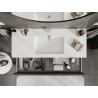 Mexen Rivel meuble de salle de bain 120 cm avec lavabo Otis, 2 tiroirs, rainuré, graphite mat/blanc mat -