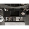 Mexen Rivel meuble de salle de bain 120 cm avec lavabo Otis, 2 tiroirs, rainuré, noir mat - 91A20-12047-2-BFF71-W18M71