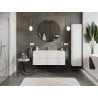 Mexen Rivel meuble de salle de bain 120 cm avec lavabo Vela, 2 tiroirs, rainuré, blanc mat - 91A20-12047-2-BFF01-W23M01