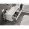 Mexen Rivel meuble de salle de bain 120 cm avec lavabo Vela, 2 tiroirs, rainuré, blanc mat - 91A20-12047-2-BFF01-W23M01
