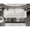 Mexen Rivel meuble de salle de bain 120 cm avec lavabo Vela, 2 tiroirs, cannelé, graphite mat/blanc mat -