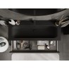 Mexen Rivel meuble de salle de bain 120 cm avec lavabo Vela, 2 tiroirs, rainuré, noir mat - 91A20-12047-2-BFF71-W23M71