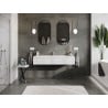 Mexen Rivel meuble de salle de bain 140 cm avec lavabo Vela, 1 tiroir, rainuré, blanc mat - 91A20-14023-1-BF01-W23M01