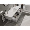 Mexen Rivel meuble de salle de bain 140 cm avec lavabo Otis, 1 tiroir, rainuré, gris mat/blanc mat - 91A20-14023-1-BF62-W18M01
