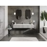 Mexen Rivel armoire de salle de bain 160 cm avec lavabo Otis, 1 tiroir, rainuré, gris mat/blanc mat - 91A20-16023-1-BF62-W18M01