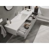 Mexen Rivel armoire de salle de bain 160 cm avec lavabo Otis, 1 tiroir, rainuré, gris mat/blanc mat - 91A20-16023-1-BF62-W18M01