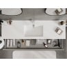 Mexen Rivel meuble de salle de bain 160 cm avec lavabo Otis, 1 tiroir, rainuré, gris mat/blanc mat - 91A20-16023-1-BF62-W18M01