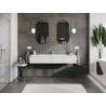 Mexen Rivel meuble de salle de bain 160 cm avec lavabo Vela, 1 tiroir, rainuré, blanc mat - 91A20-16023-1-BF01-W23M01