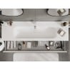 Mexen Rivel meuble de salle de bain 160 cm avec lavabo Vela, 1 tiroir, rainuré, blanc mat - 91A20-16023-1-BF01-W23M01