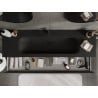 Mexen Rivel meuble de salle de bain 160 cm avec lavabo Vela, 1 tiroir, rainuré, noir mat - 91A20-16023-1-BF71-W23M71