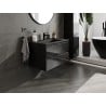 Mexen Orio armoire de salle de bain 80 cm avec lavabo Otis, 2 tiroirs, noir brillant/noir mat - 91A10-08047-2-BFF70-W18M71